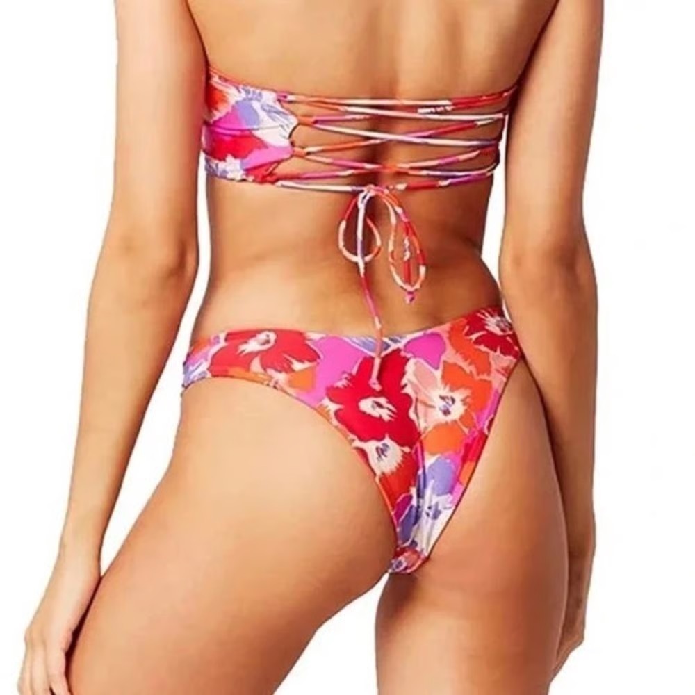 L Space Cabana Bikini Bottom in Bloom XS